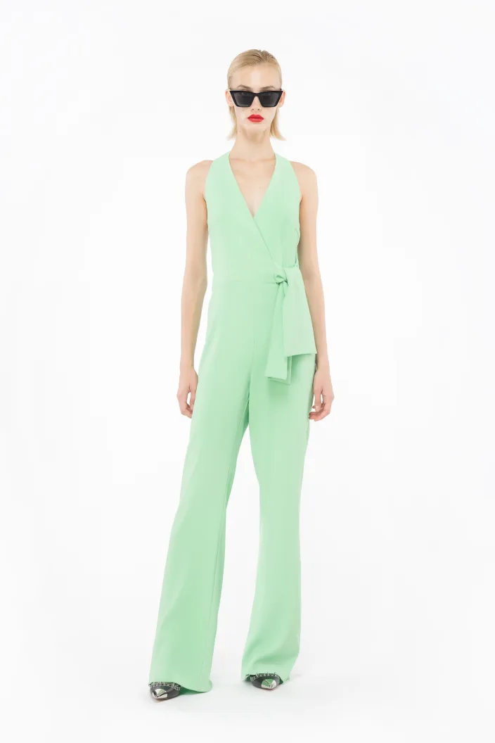 オールインワン・サロペット PINKO Woman Jumpsuits Green 100146A0HJ E77 Pinko - Light green jumpsuit with sash on Arteni.it