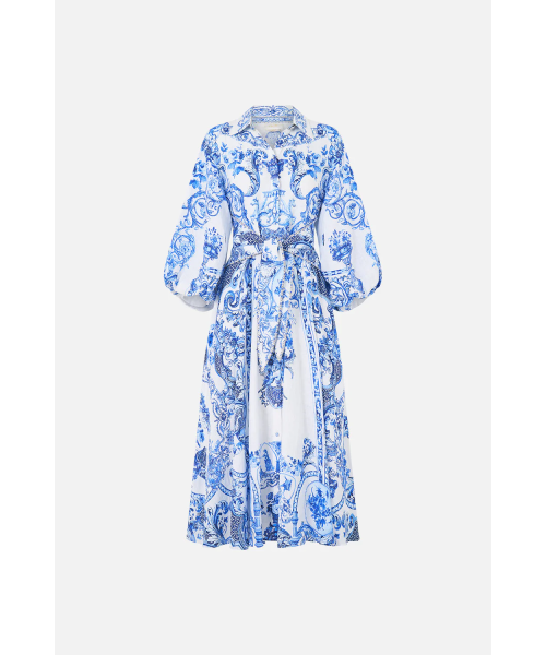 camilla_00041591_waist_tie_shirt_dress_with_bubble_sleeve_ceramic_panoramic